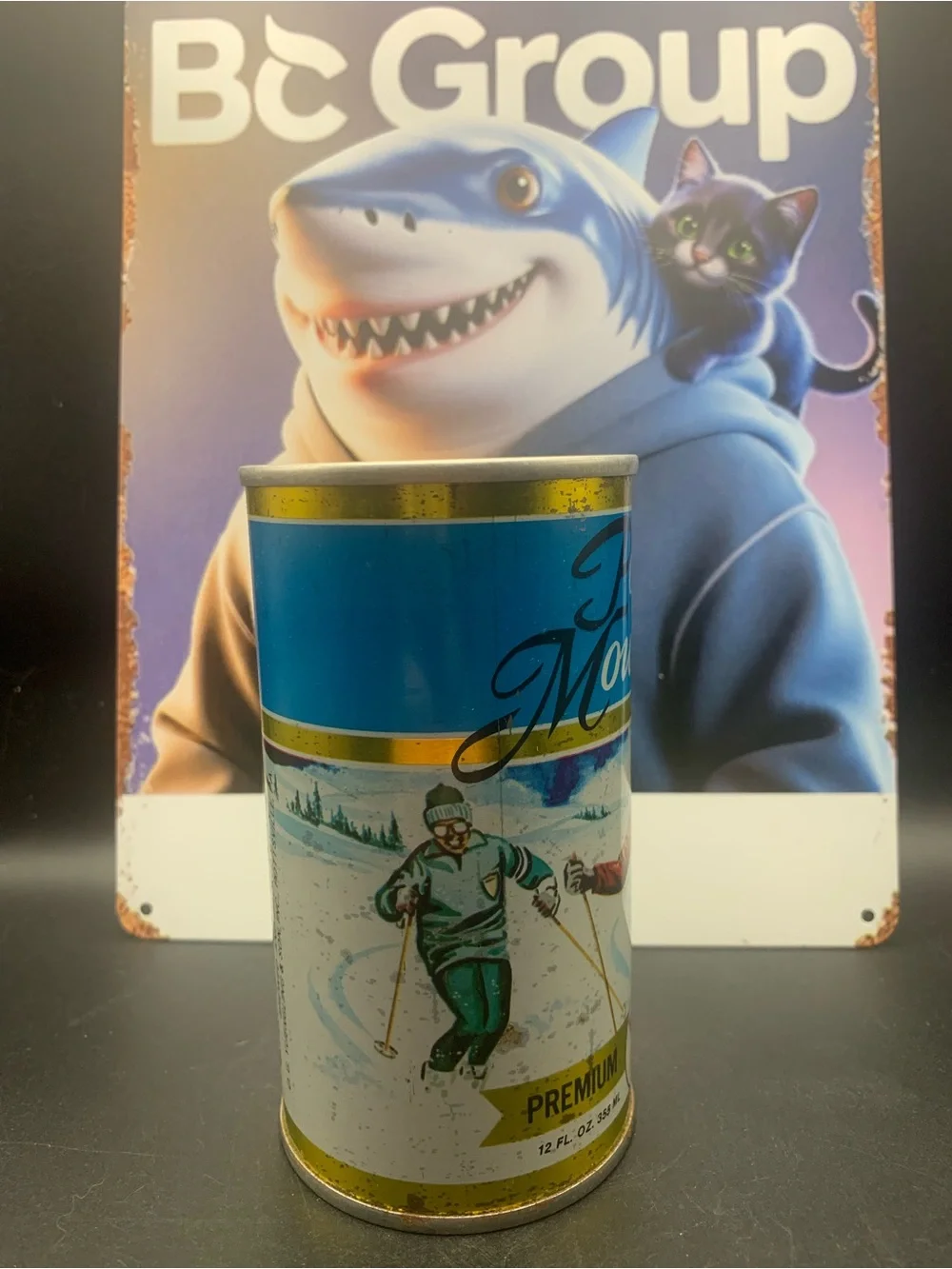 Vintage Beer Can Pocono Mountain Premium Beer Steel Can Pull Tab Empty Skiing
